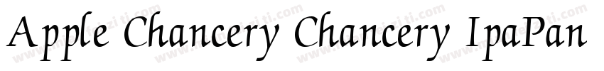 Apple Chancery Chancery IpaPanNew字体转换